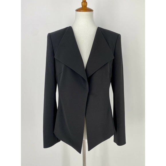Basler Venice Black Pointed Hem Short Blazer Jacket Womens Size 38 US 8 Career - Picture 4 of 12